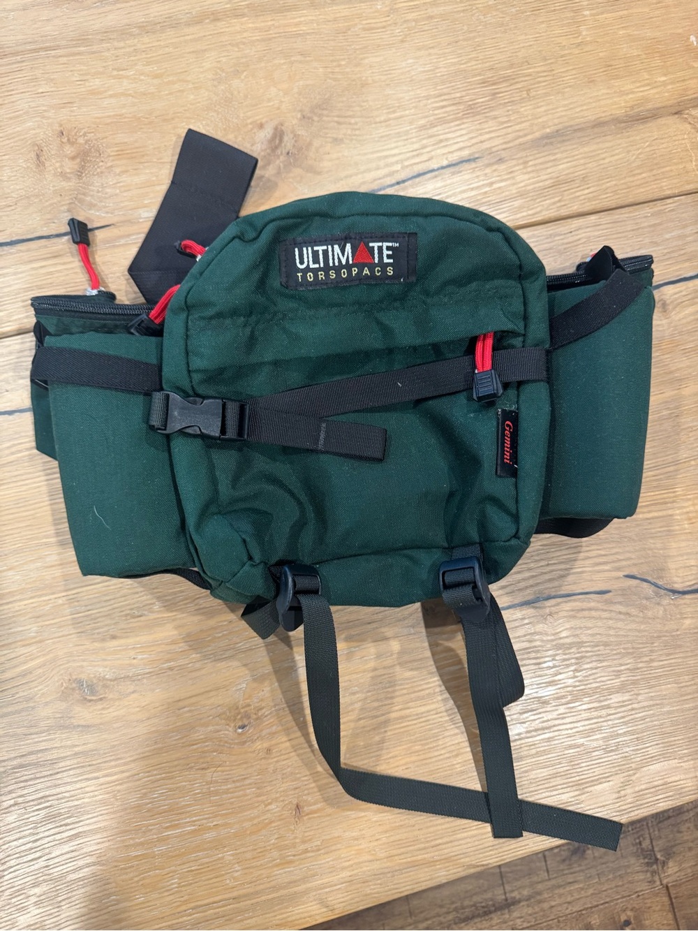 Vintage Ultimate Torsopacs Gemini Lumbar Pack Green Made in USA Gorpcore